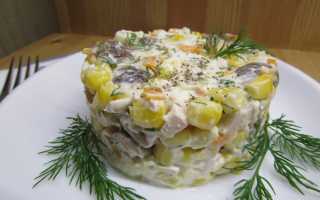 Мясные салаты на стол
