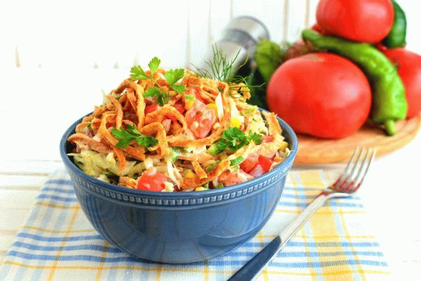 Мясной салат