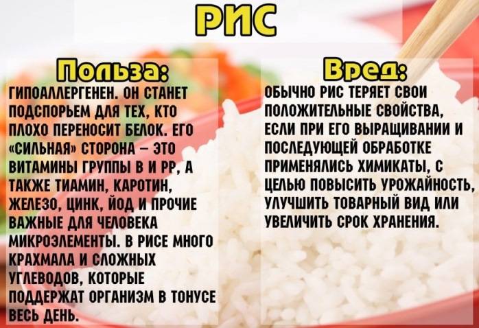 Польза риса и вред Польза риса