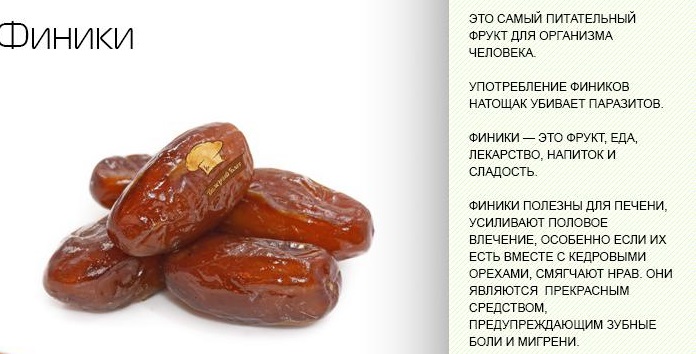 Польза фиников